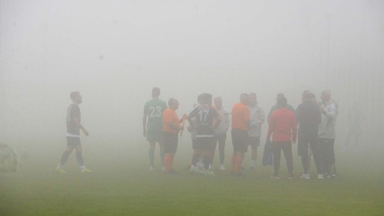 Sahayı sis bastı, hazırlık maçı yarıda kaldı