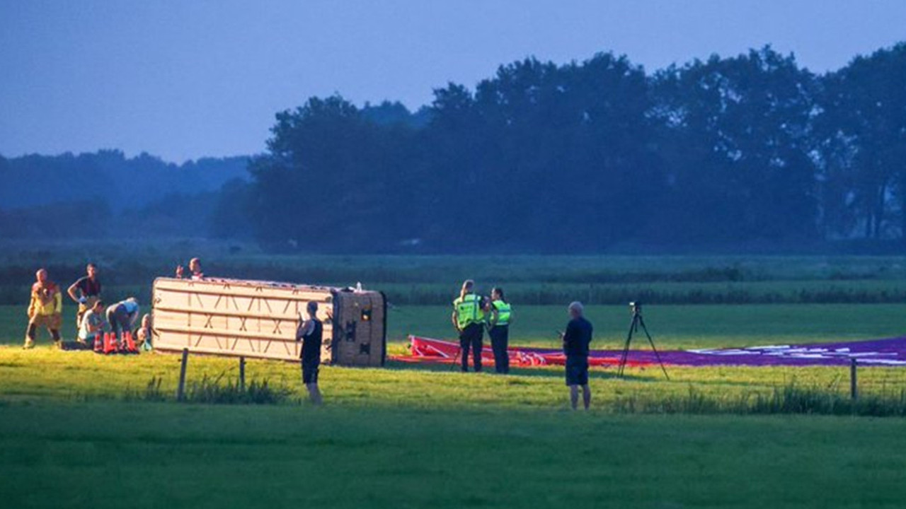 Gökyüzünde facia! Hollanda'da sıcak hava balonu yere çakıldı: İçerisinde 34 kişi vardı