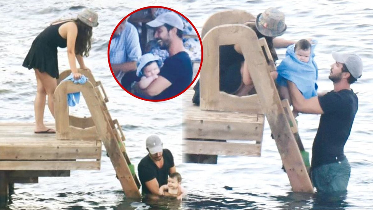 Yargı’nın Ceylin’i Pınar Deniz ile Kaan Yıldırım'ın oğulları Fikret Hakan'ın deniz keyfi! Bodrum’da aile saadeti