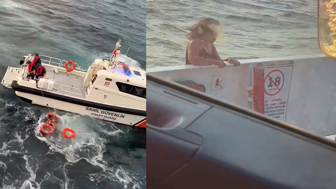 Feribotta umutsuzluk! Herkesin gözü önünde kendini denize bıraktı