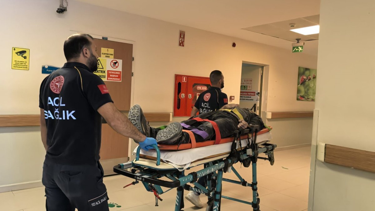 İnegöl'de faciadan dönüldü! Suntalar işçinin üzerine devrildi