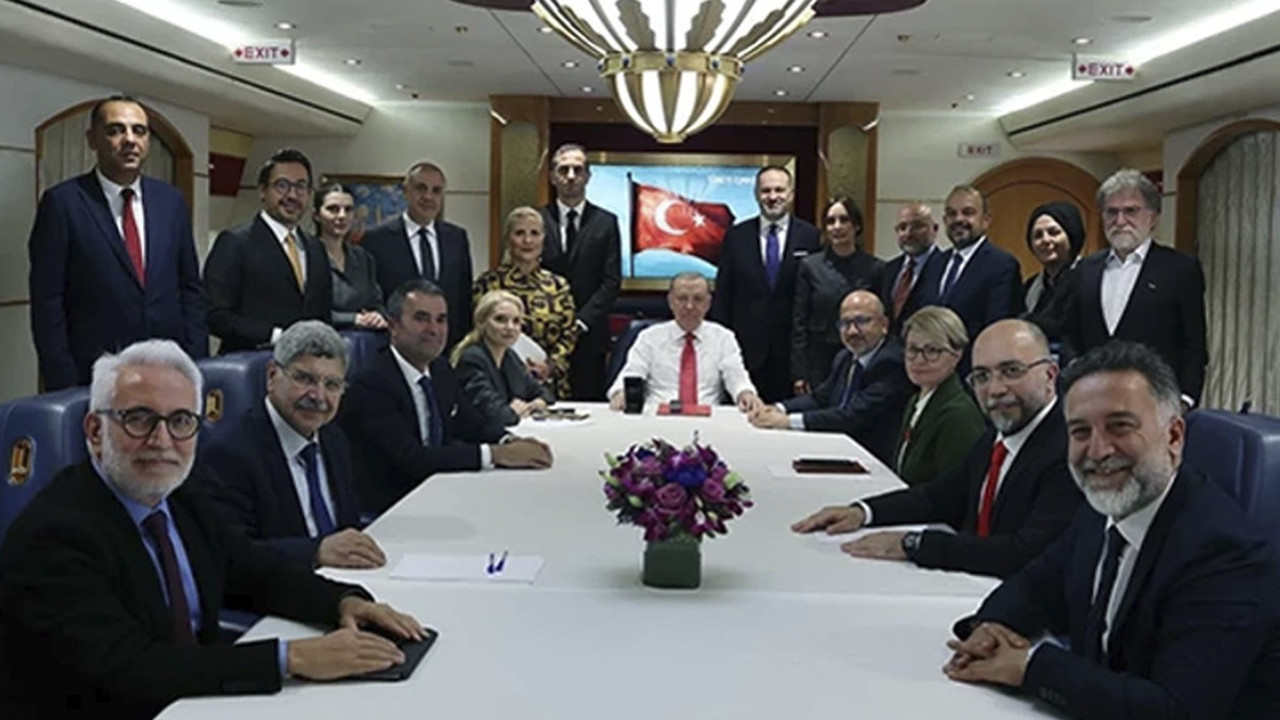 Erdoğan'dan ABD dönüşü uçakta 'Trump' yorumu!