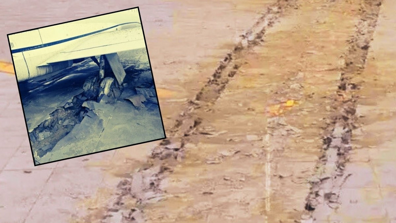 53 yolcusu bulunan uçak pistten çıkarak betona saplandı