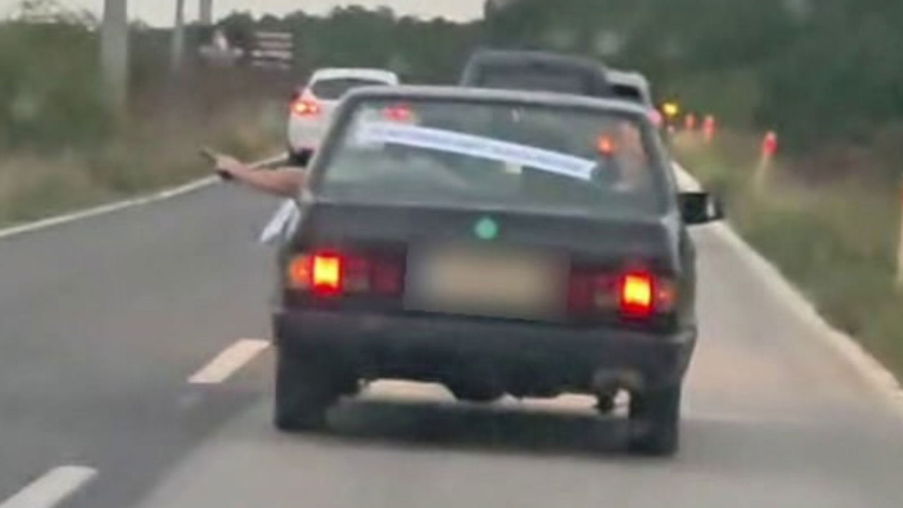 Düğün konvoyunda havaya ateş eden şahsa 35 bin lira ceza kesildi