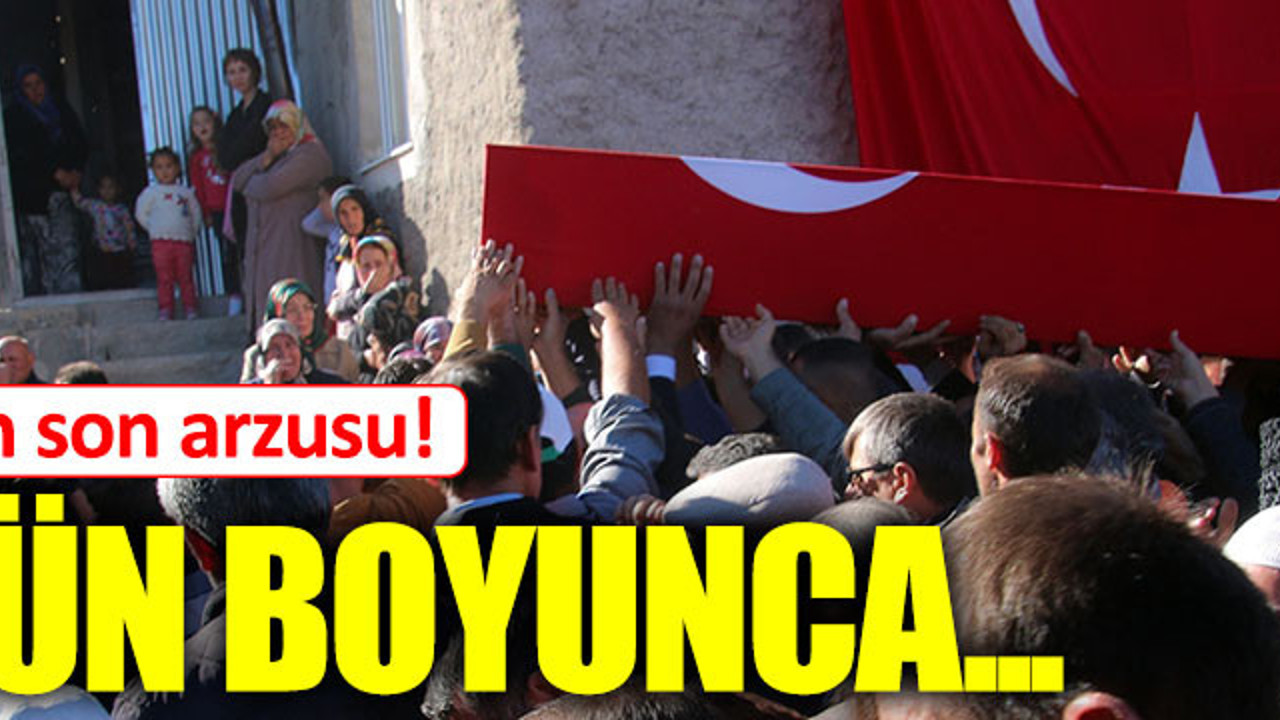 Şehidin evinin önünde 3 gün mehter