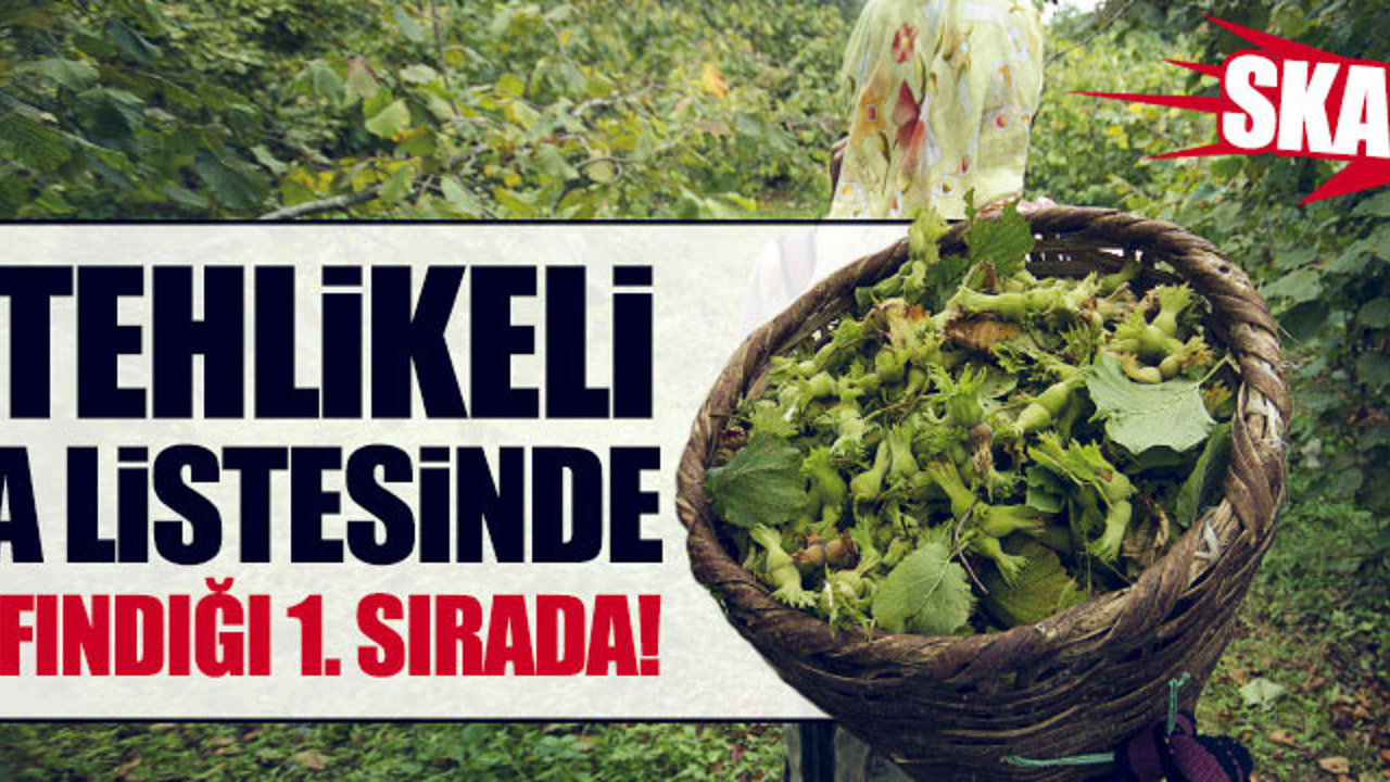 En tehlikeli 10 gıda arasında Türk fındığı ilk sırada