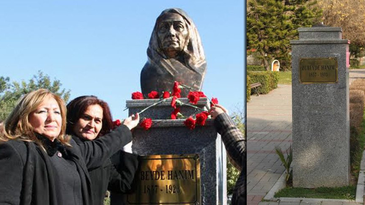 Zübeyde Hanım büstüne çirkin saldırı