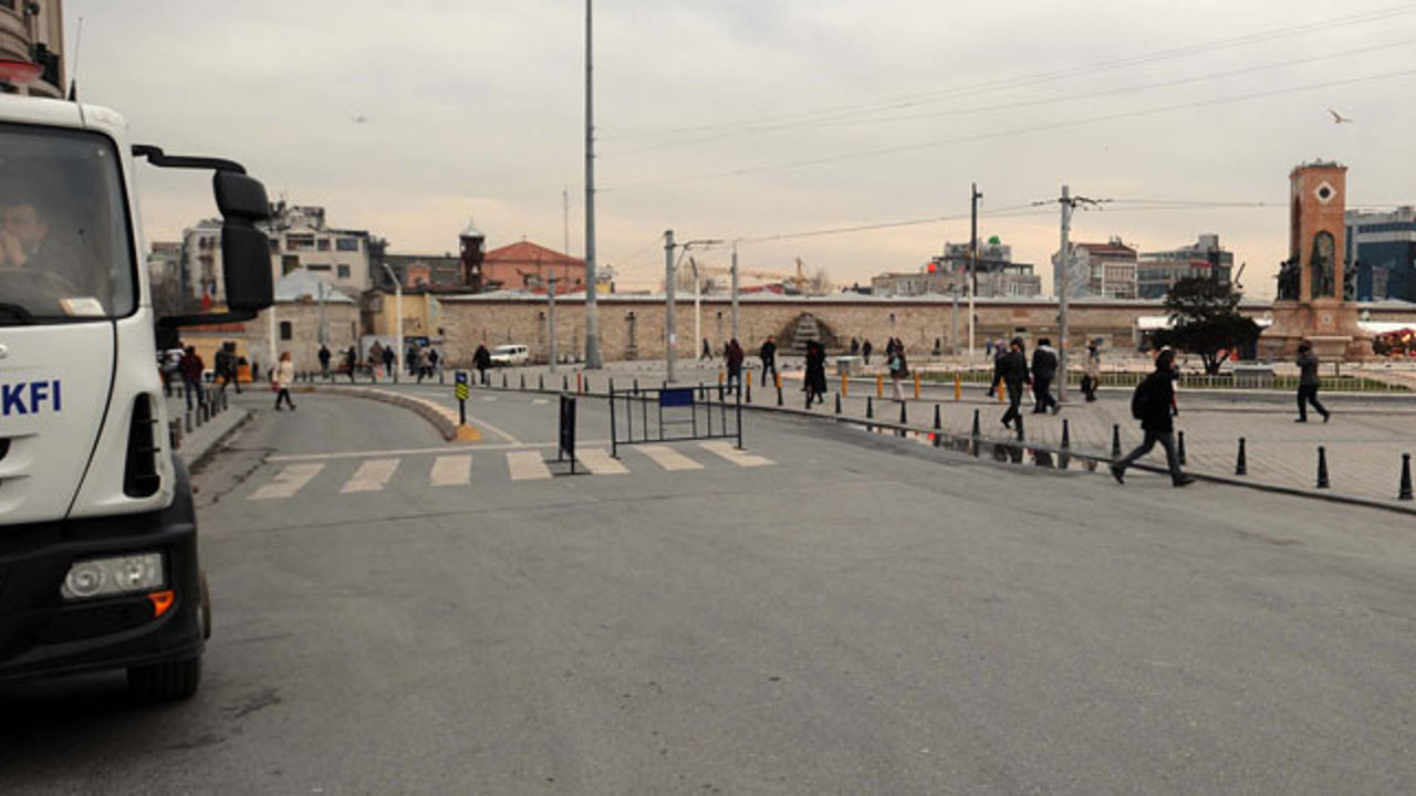 Taksim'e çıkan yollar kapatıldı