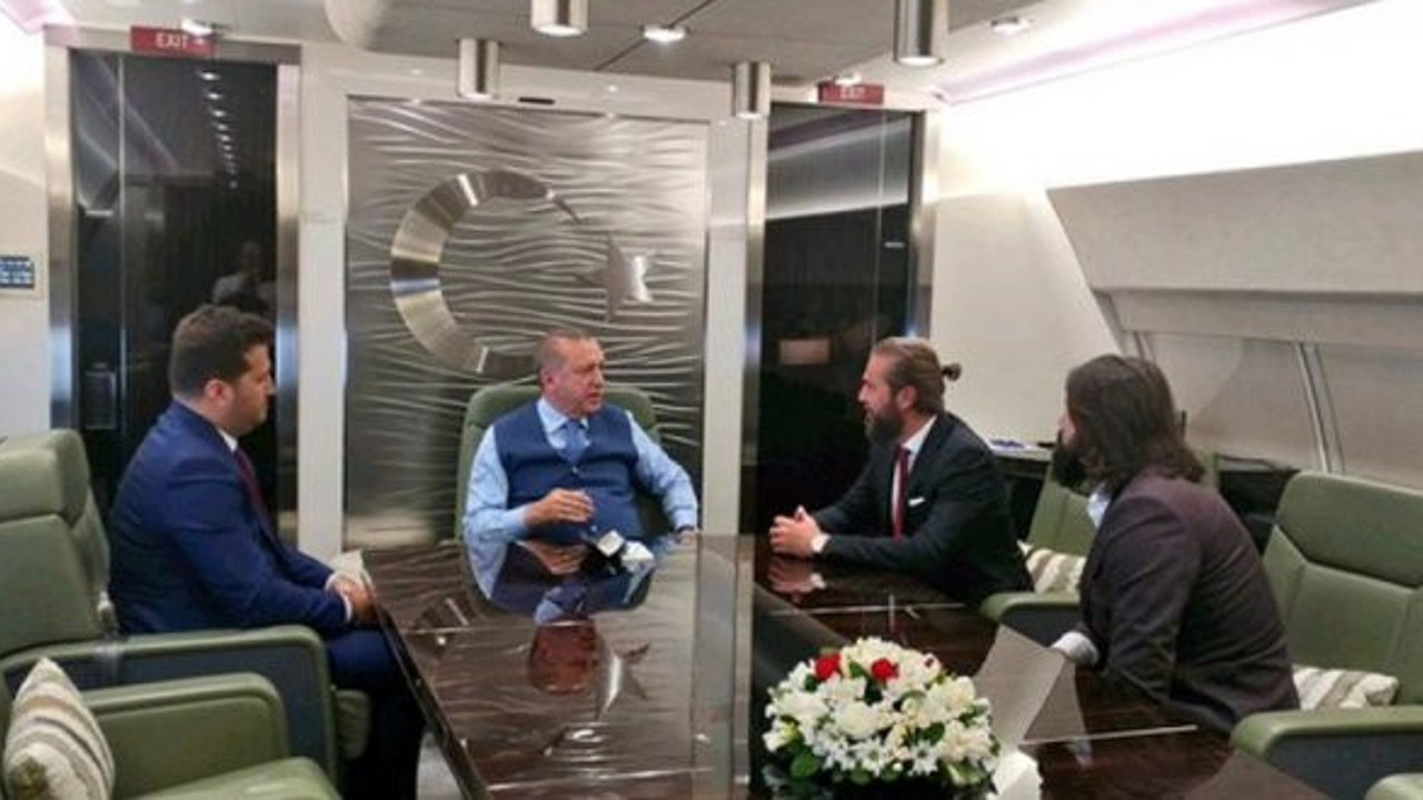 Diriliş'in oyuncuları Erdoğan'ın uçağında