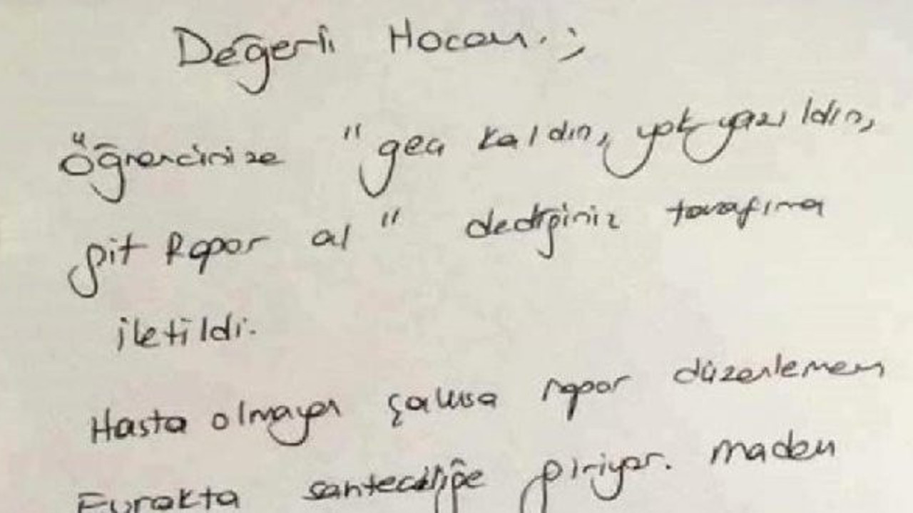 Doktordan öğretmene ilginç cevap