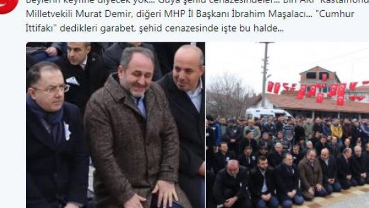 AKP'li Demir ve MHP'li Başkan'ın cenazede güldüğü fotoğraflar tartışma yarattı