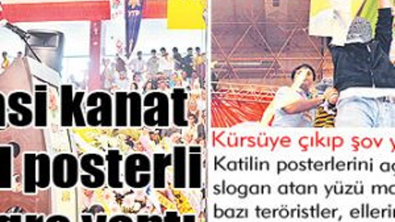 Siyasi kanat katil posterli kongre yaptı