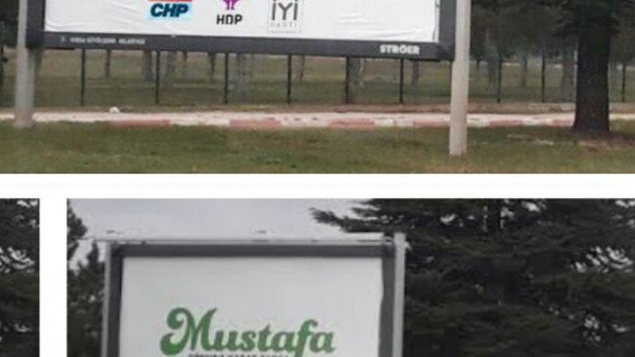 AKP'li hesaplardan yapılan montajlı 'ittifak' afişi tepkilere neden oldu