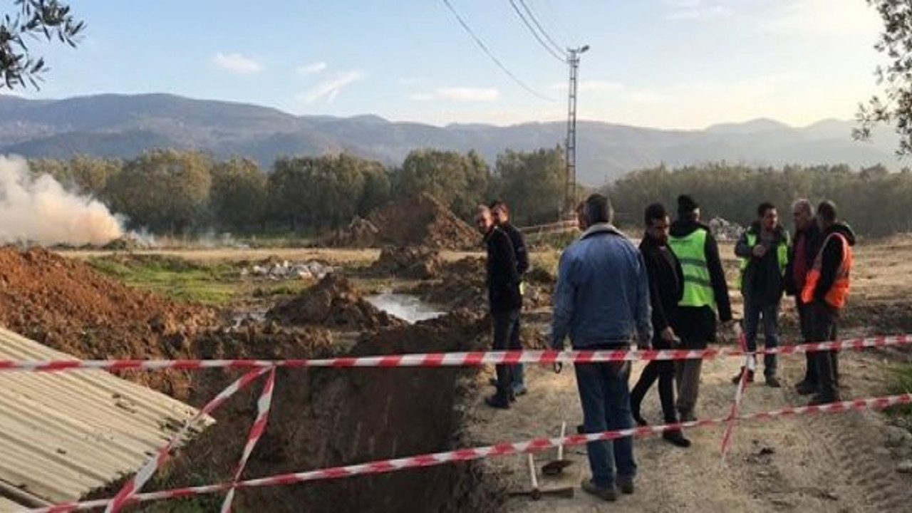 Yol çalışmasında mezar bulundu