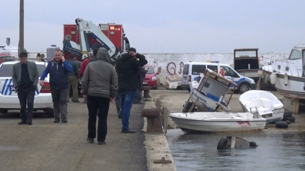 Silivri'de otomobil denize uçtu
