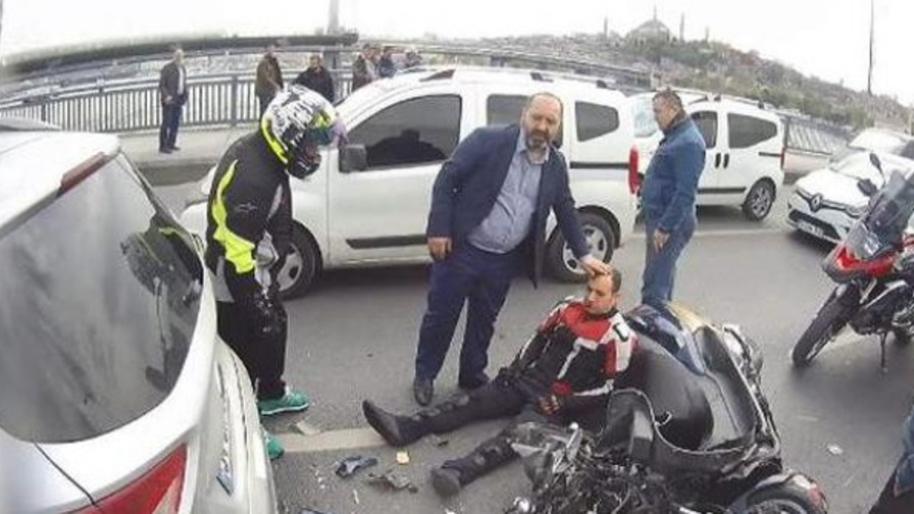 Motosiklet sürücüsü 3 saat arayla iki kez kaza yaptı