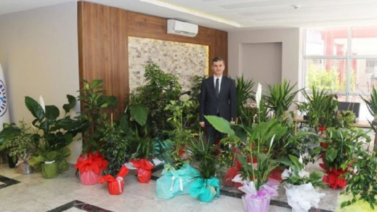 Tebrik çiçeklerini satıp gelirini okula bağışladı