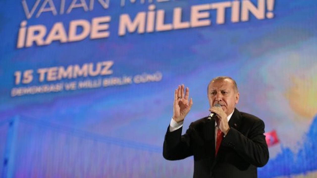 Erdoğan konuştu, şehitler unutuldu: 15 Temmuz anması mitinge dönüştü!