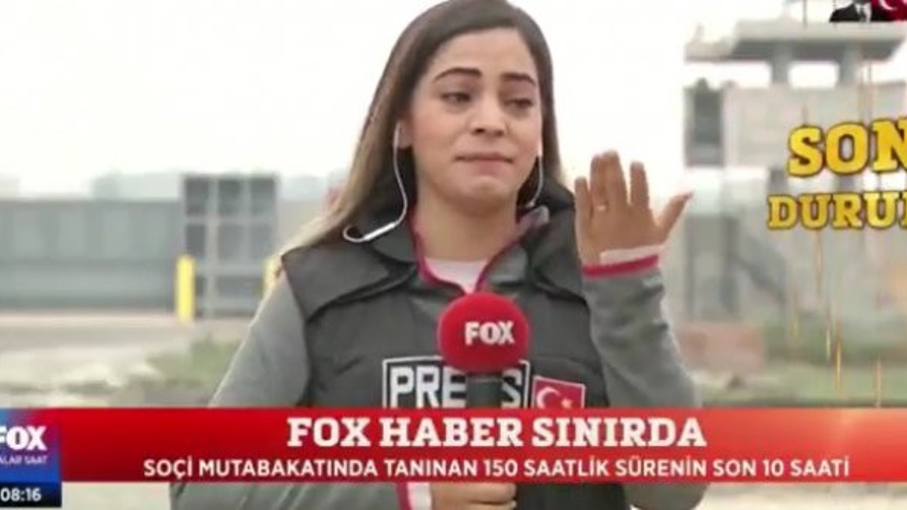 Fox TV muhabiri Öznur Aslan gözyaşlarını tutamadı