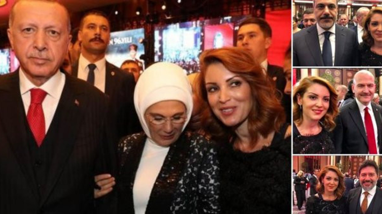 Resepsiyonda Nagehan Alçı detayı