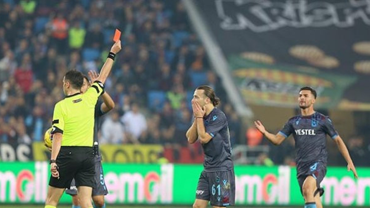 Trabzonspor, 46 maç sonra ilk kez kırımızı kart gördü