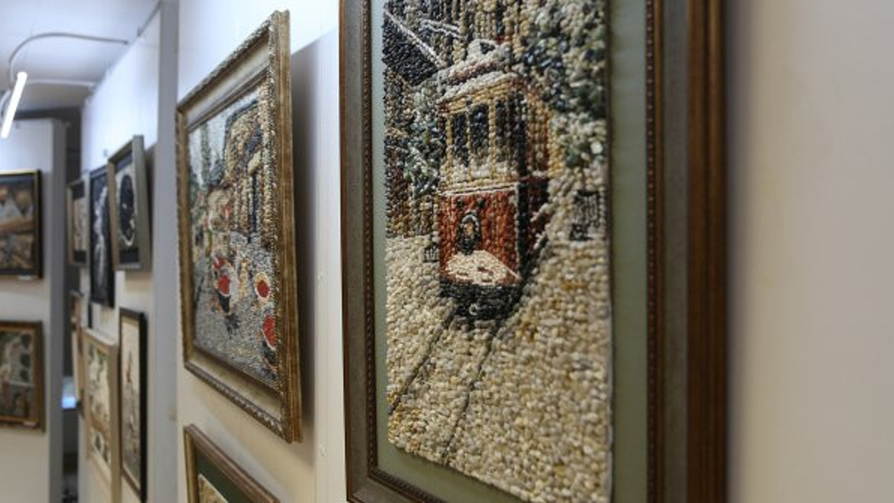 Çakıl taşları sanata dönüşüyor