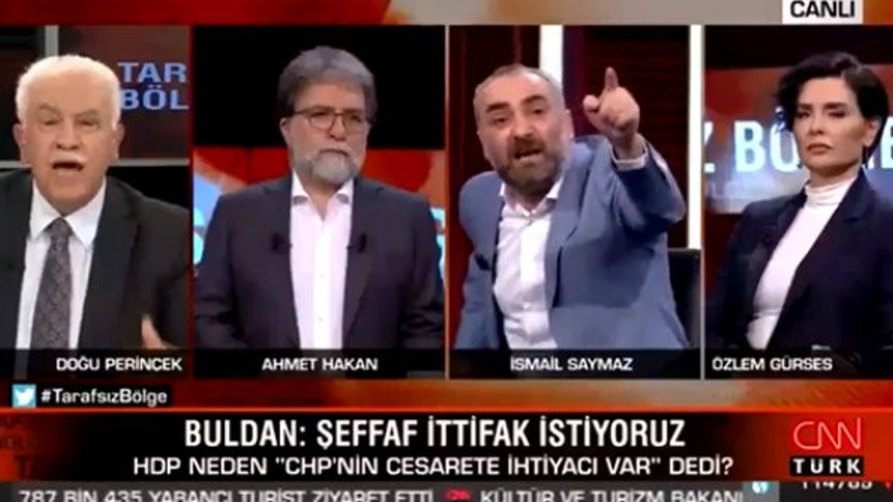 CNN Türk'teki İsmail Saymaz - Doğu Perinçek kavgası gündem oldu!