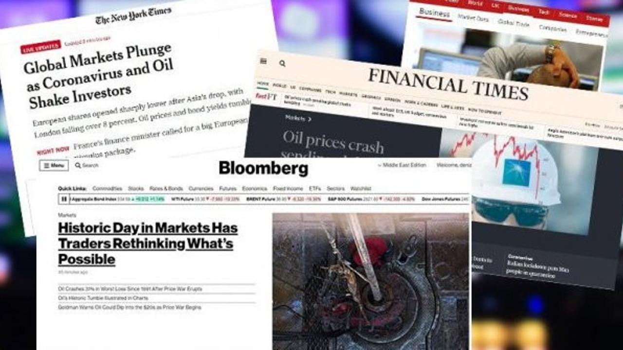 Dünya basını 2020 petrol krizini böyle gördü