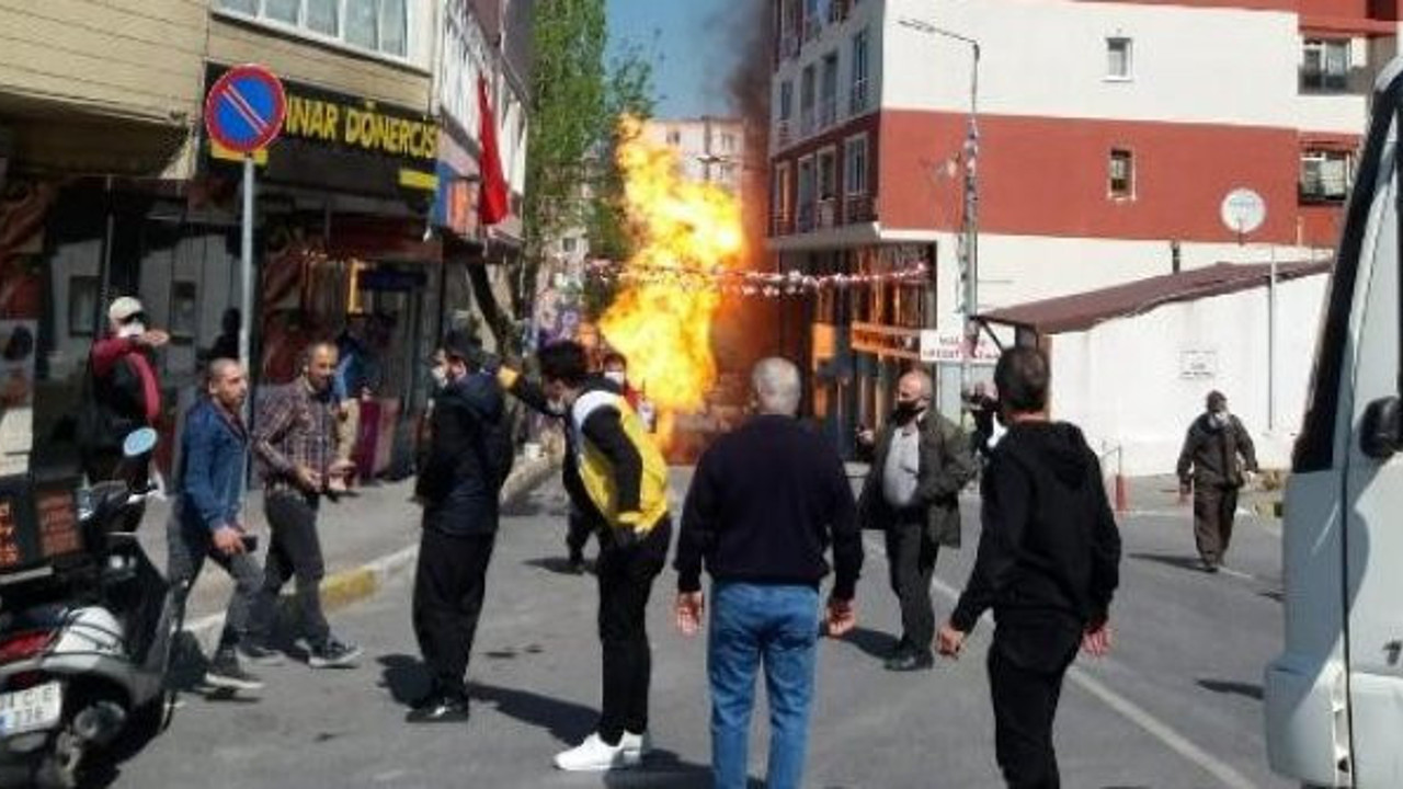 Beylikdüzü'nde korkutan yangın (28 Nisan 2020)