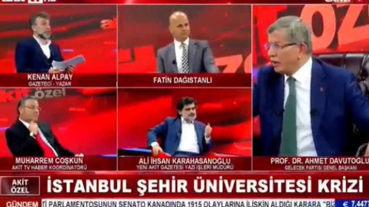 Ahmet Davutoğlu ve Ali İhsan Karahasanoğlu Akit TV canlı yayınında birbirine girdi