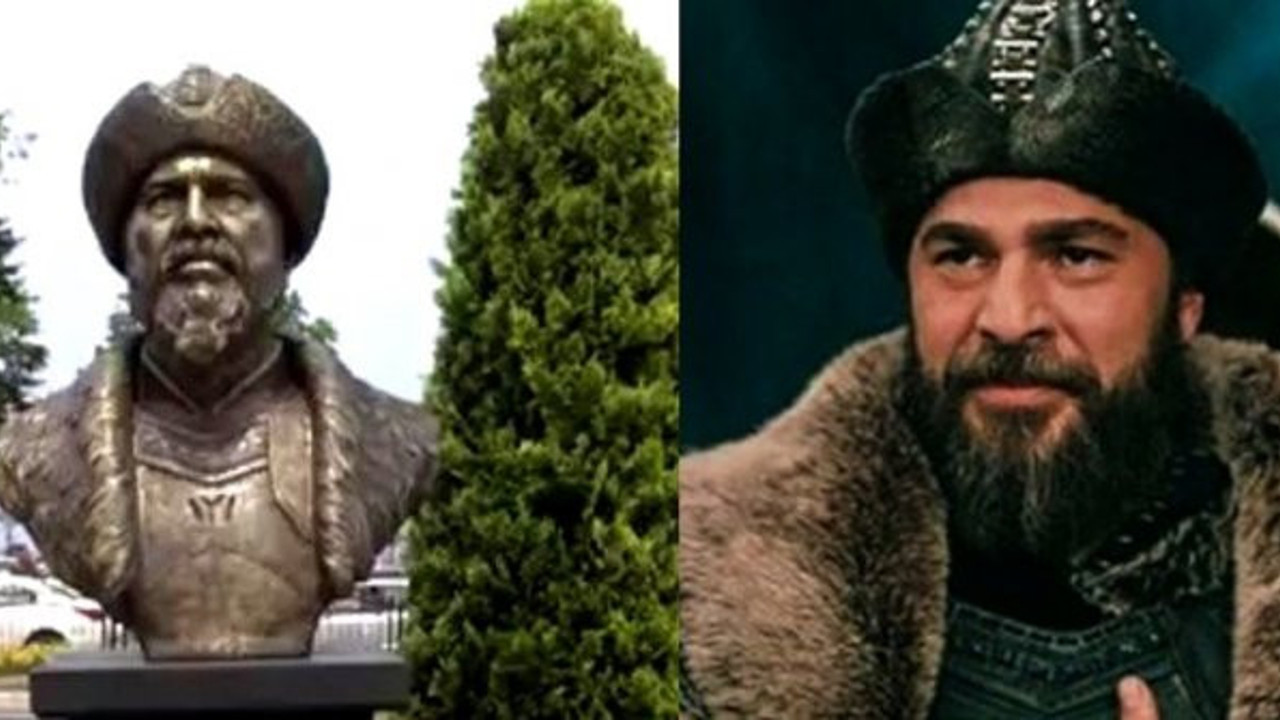 Ertuğrul Gazi diye dizi oyuncusunun heykeli dikilmişti! Heykeltıraş ile ilgili skandal detay