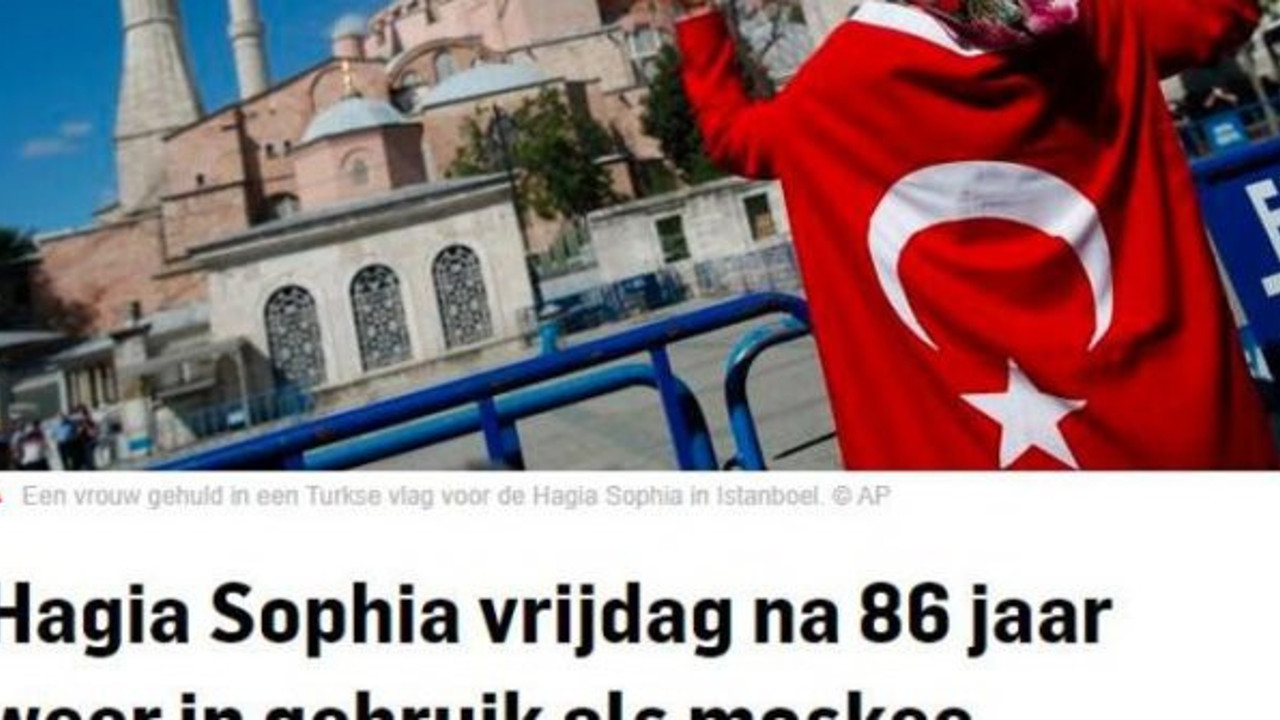 Ayasofya'da ilk cuma dünya basınında