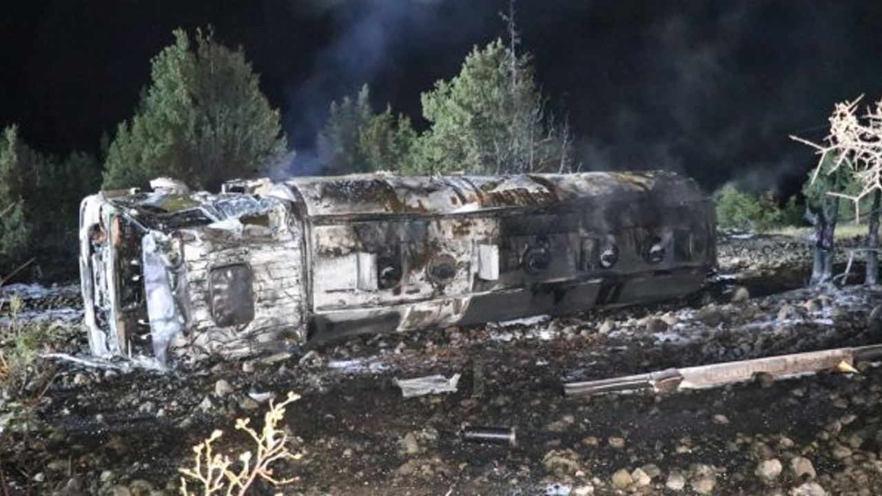 Bolu'da akaryakıt tankeri patladı!