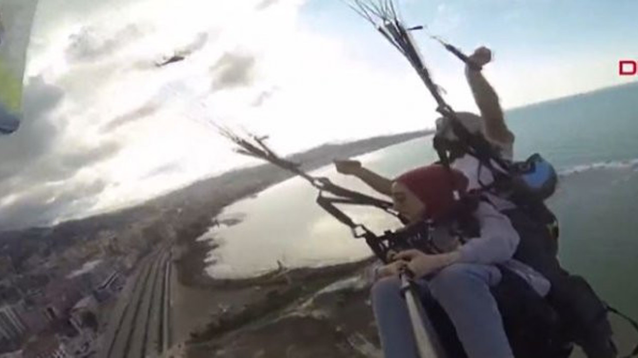 Erdoğan’ın Rize ziyaretinde polis paraşütçüye böyle iniş yaptırdı