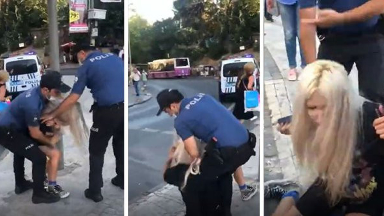 Maskesiz dolaşan kadını polis böyle gözaltına aldı, polis mi haklı, kadın mı haklı?