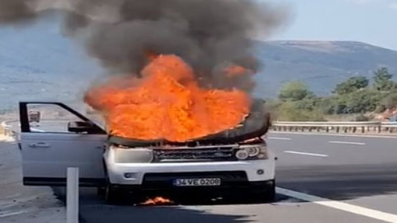Lüks cip alev topuna döndü! Sürücü yanmaktan son anda kurtuldu