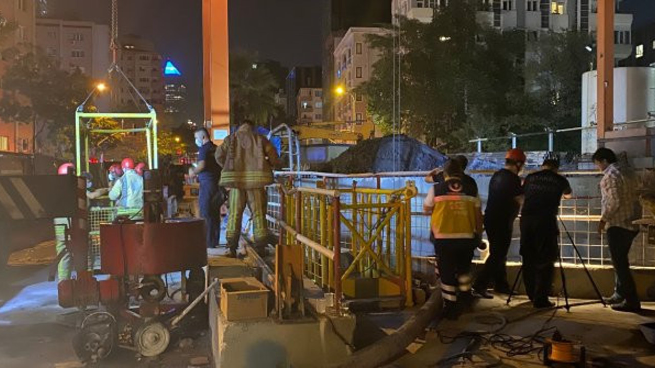 İstanbul'da metro şantiyesinde kaza! Vinç halatı boşaldı, 2 işçi yaralandı