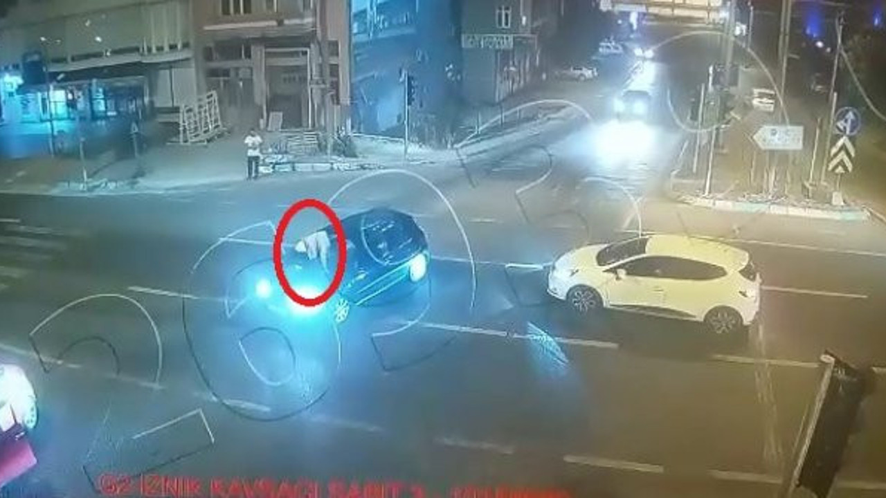 Kaportasına çıkan adamı kadın sürücü karakola böyle götürdü! Bu akşam herkes bu haberi konuşacak