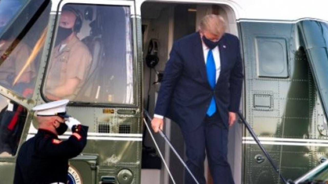 Biz Trump’ı hastanede sanıyorduk, bildiğin sarayda tedavi görüyormuş, merkezden ilk görüntüler geldi