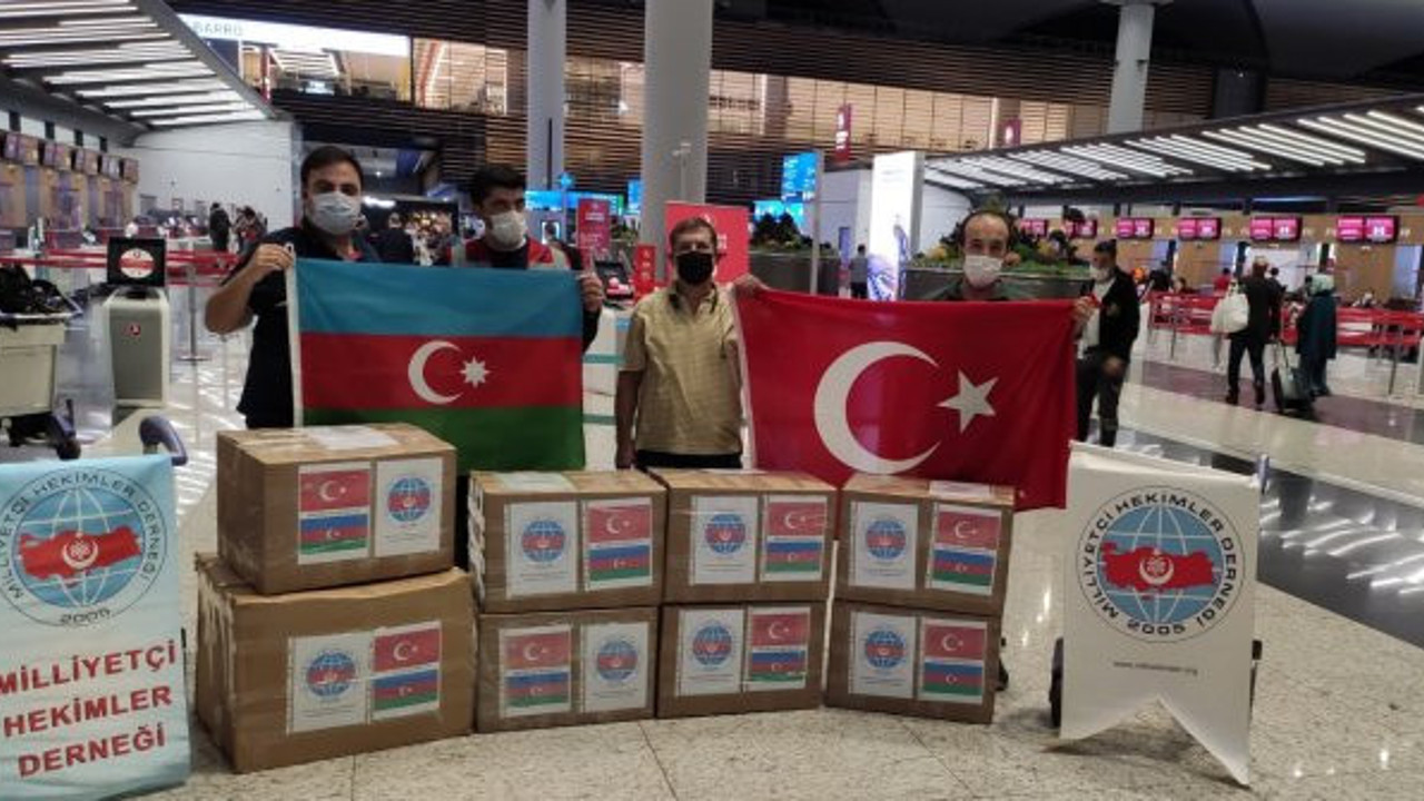 Milliyetçi Hekimler’den Azerbaycan’a tıbbi yardım malzemesi