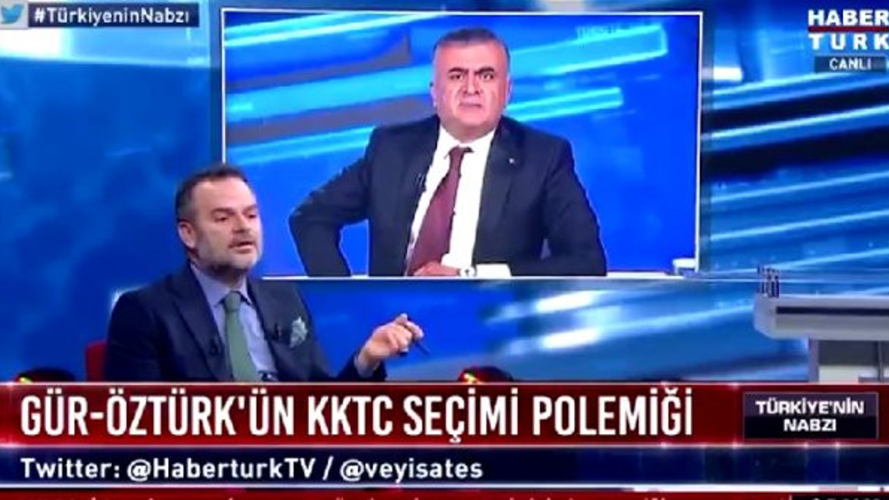 HaberTürk'te ipler gerildi! Adil Gür ile Kemal Öztürk Mustafa Akıncı iddiaları için birbirine girdi