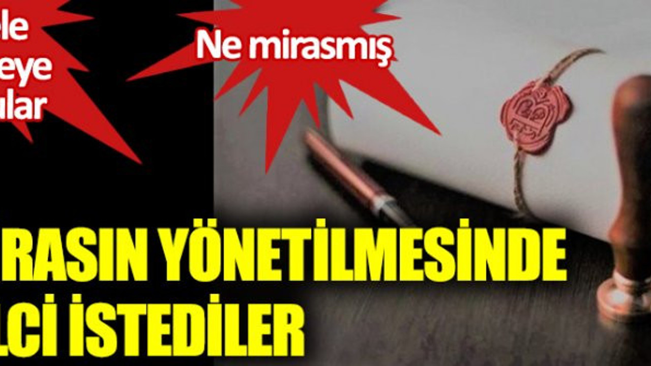 Dev mirasın yönetilmesinde temsilci istediler. Alelacele mahkemeye başvurdular. Ne mirasmış