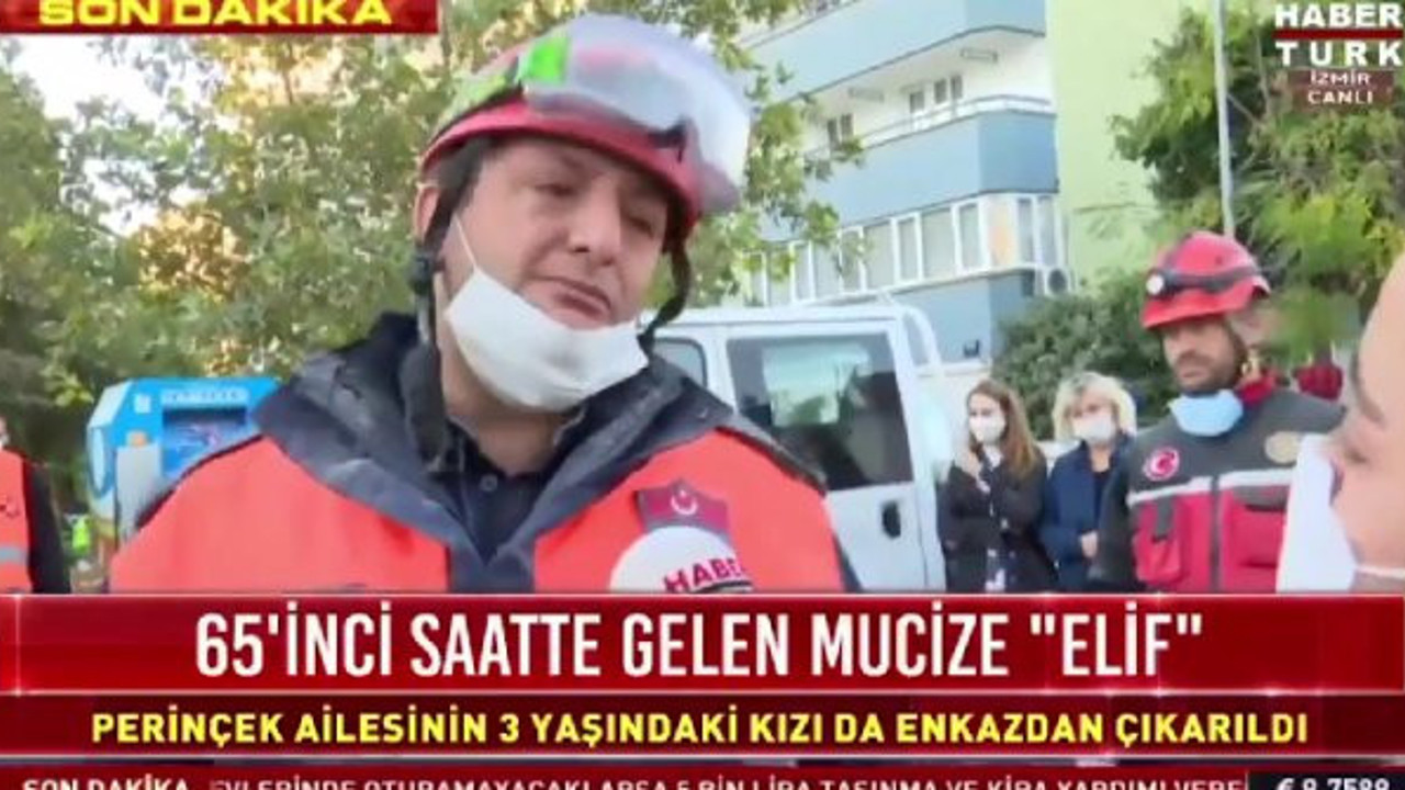 HaberTürk muhabiri Arzu Kaya ve minik Elif’i kurtaran itfaiye eri canlı yayında gözyaşlarına boğuldu...