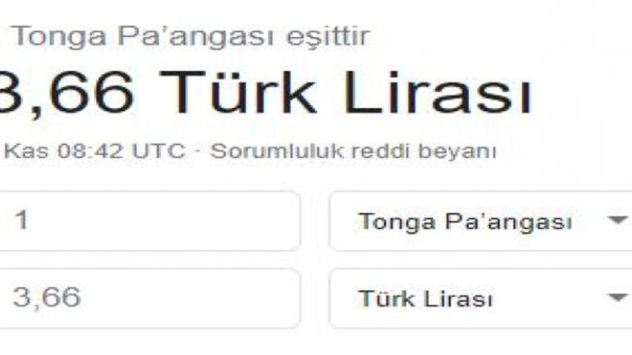 Türk Lirası Tonga'ya düştü. Adı hiç duyulmamış ülkenin para birimi karşısında bile eridi