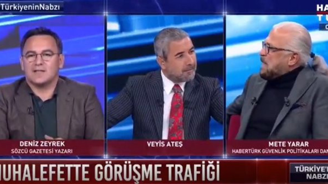 Mete Yarar, Deniz Zeyrek ile tartıştı, programı terk etti. Habertürk canlı yayınında kabak ve fare kavgası