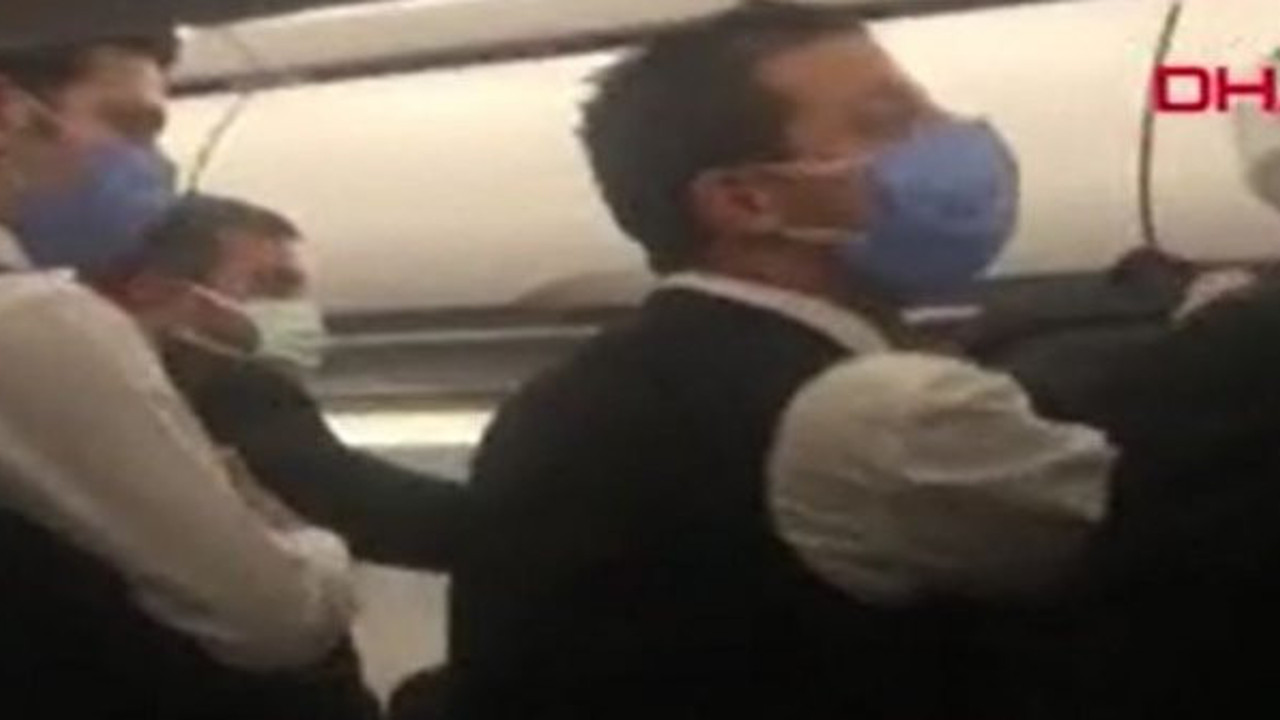 Adana'ya inecek uçağın içi çığlık sesleriyle inledi. Alkollü yolcuyla futbolcular birbirine girdi