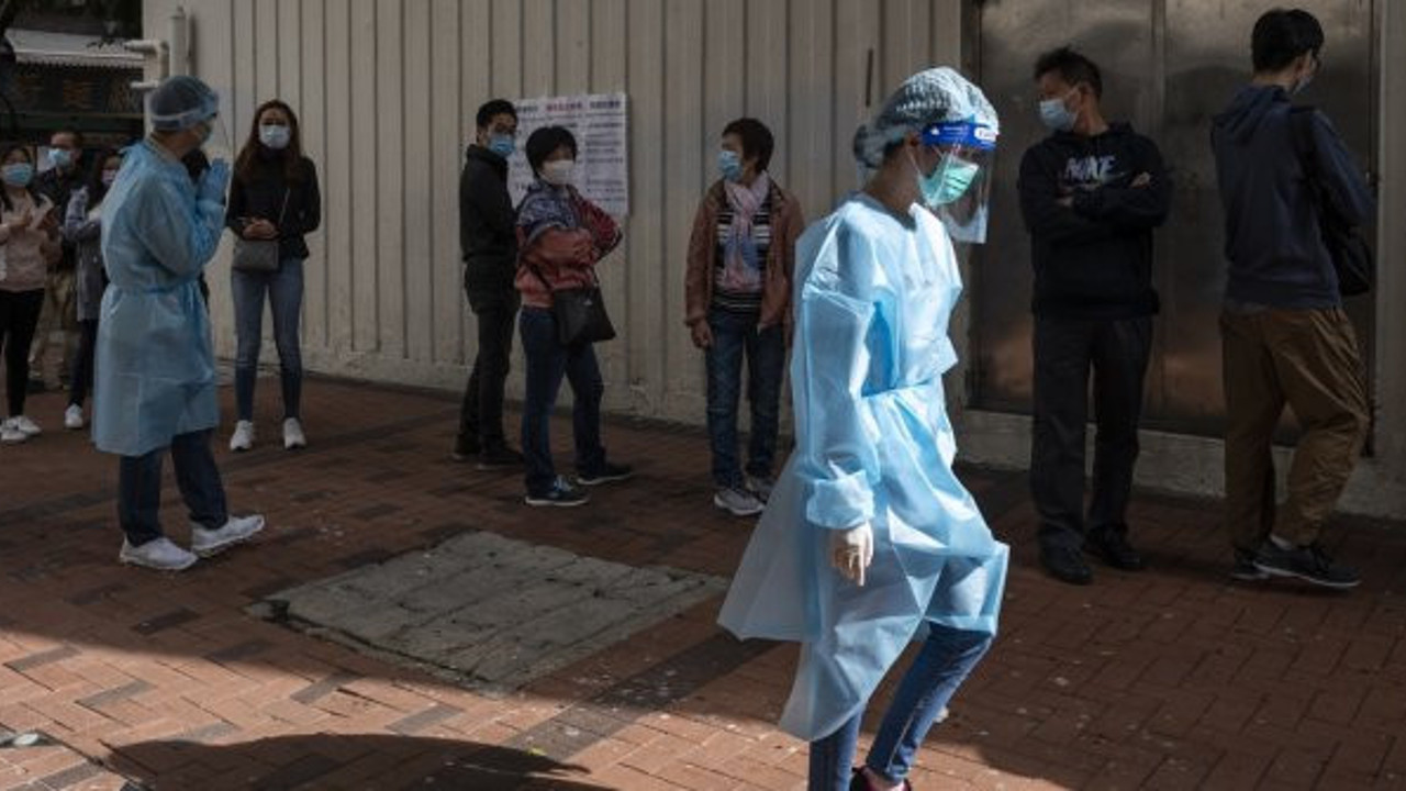 Hong Kong'da test merkezleri kuruldu