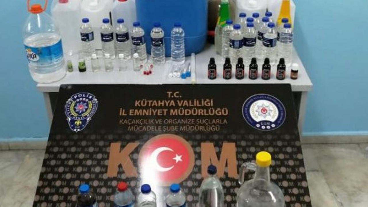 Kütahya’da sahte içki operasyonu