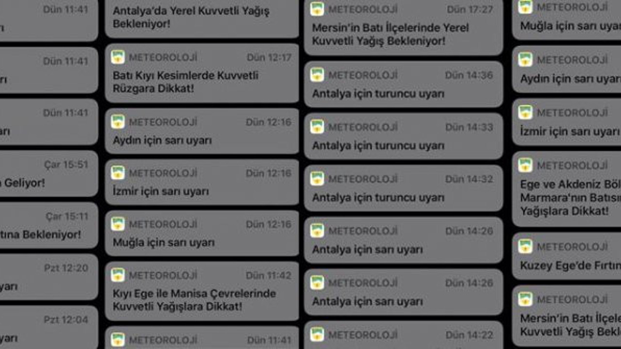 Meteoroloji 2 gündür bas bas bağırıyor. Tam 36 uyarı yaptılar