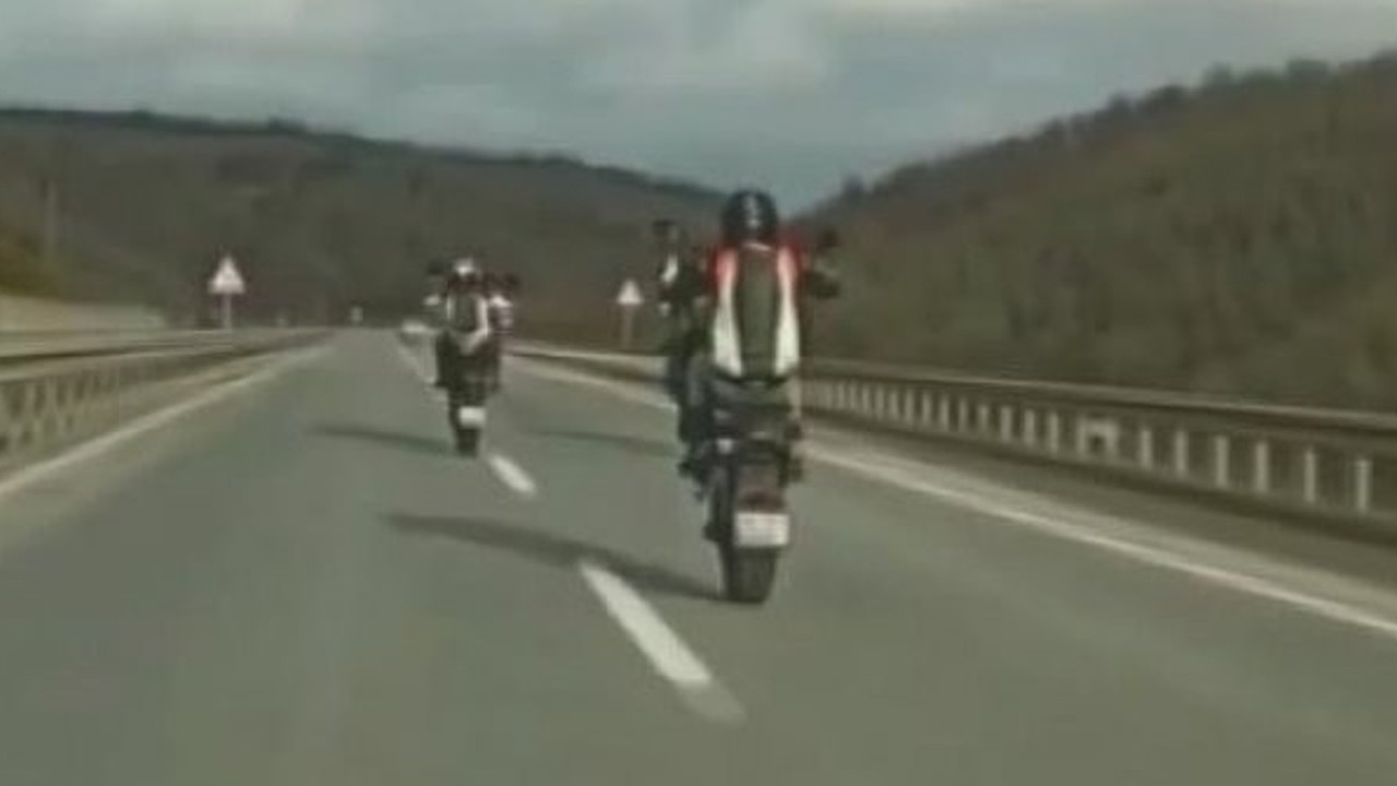 Şile Yolu'nda motosikletliler dehşeti. Durdurun bu adamları